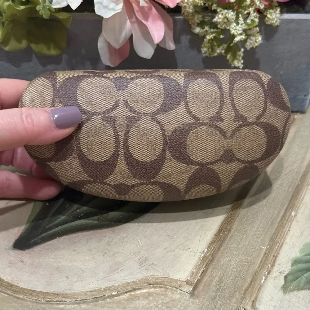 Coach Eyeglasses Sunglasses Hard Shell Case & Cleaning Cloth